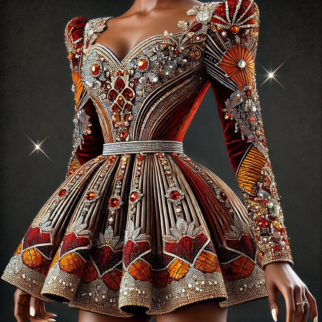 luxurious embellishment Ankara Dress