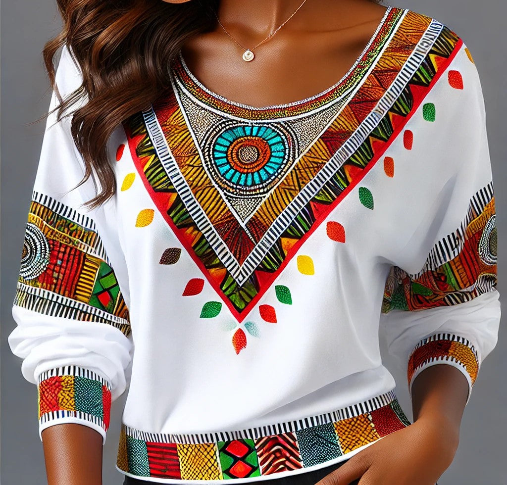 Rich Embroidery White Top