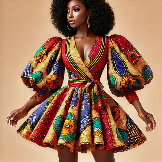 Ankara 360 Wrap Dress